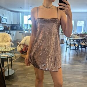 Free People Sparkling Sequin Mini Dress